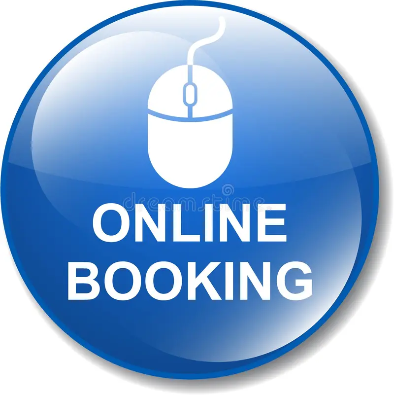 Online booking icon web button vector illustration isolated white background online booking icon web button 120164005